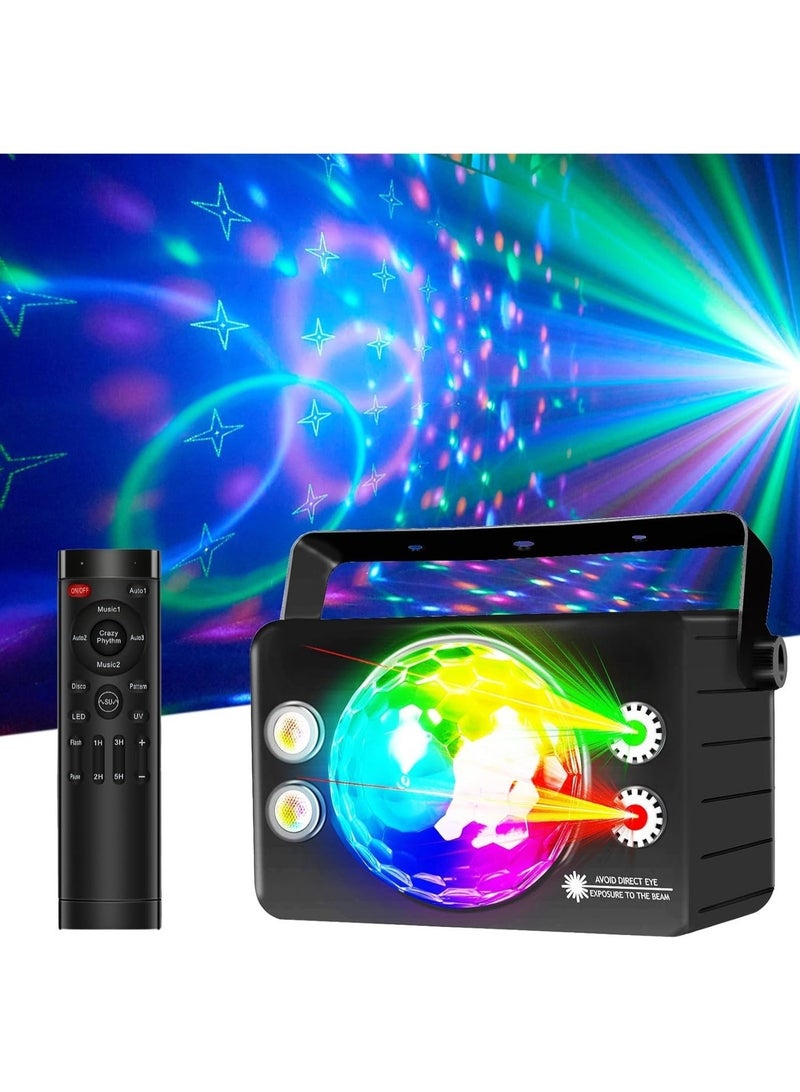 WALALLA Disco Ball Light Party Lights Sound Activated with Remote Control with Auto-Rotate & Strobe Effects for Parties Strobe Stage Lighting for Home Dance Karaoke Club Birthday Wedding Atmosphere Decor - Image 2